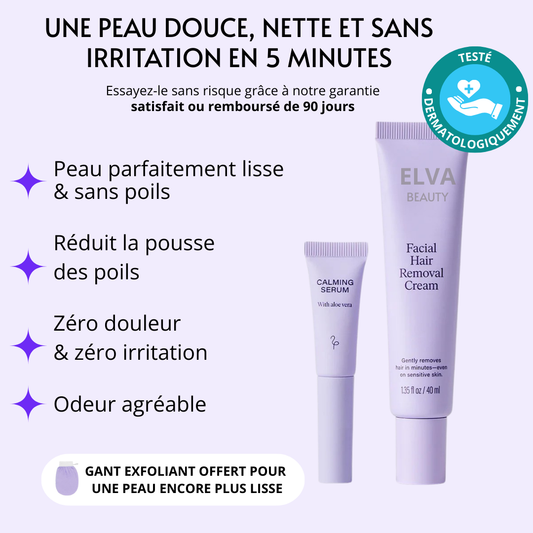 Crème dépilatoire visage Elva